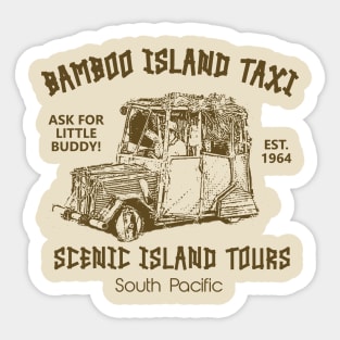 Bamboo Island Taxi - Gilligan's Island Sticker